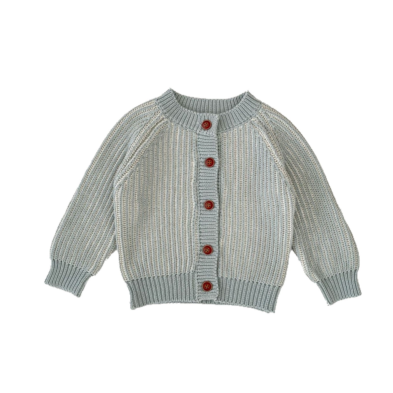 Manteau à mailles rondes bicolores pour nourrissons
