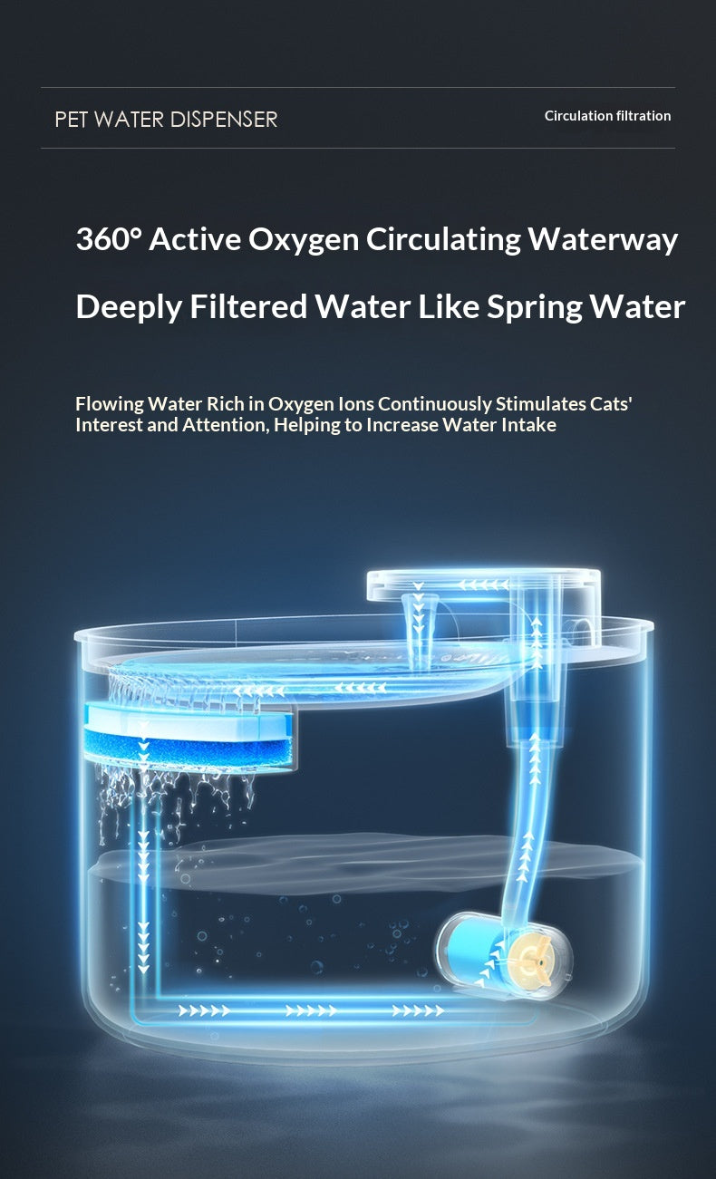 Fontaine d'eau intelligente à température constante pour animaux de compagnie