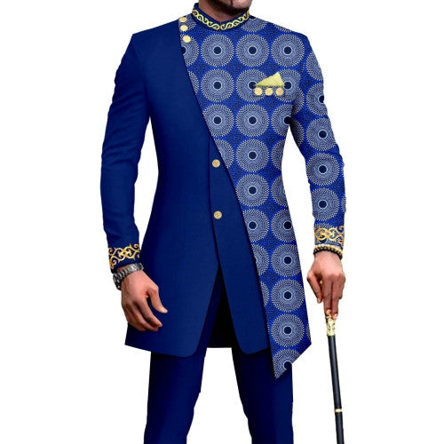 Costume deux pièces pour hommes africains Slim L