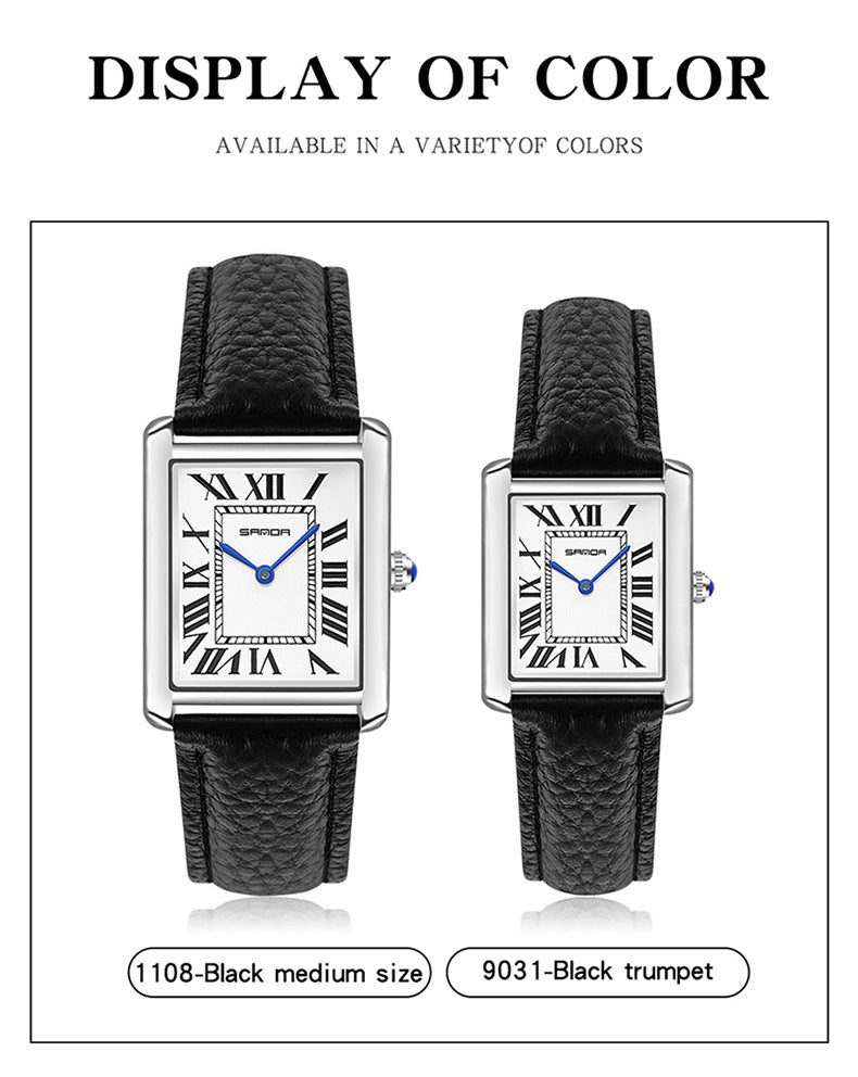 Roman Scale Couple Mode Imperméable Montre