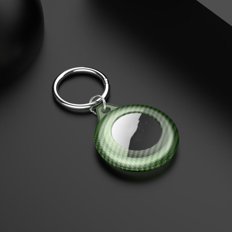 Convient pour dispositif anti-perte Pp Carbon Fiber Pattern Keychain Frosted Ultra-fin Tracker