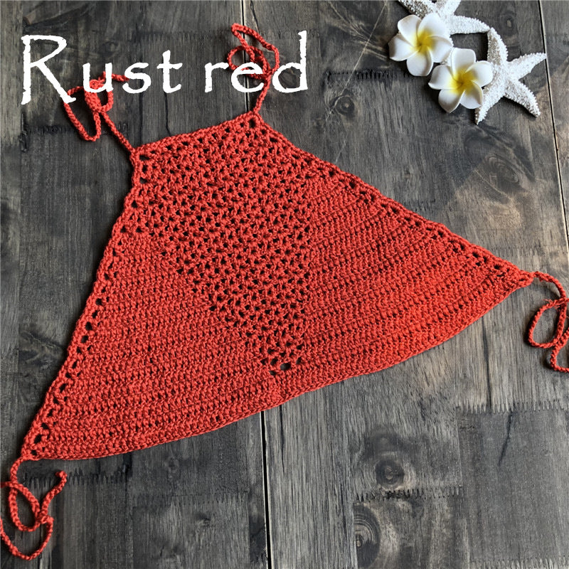 Camisole de plage tricotée main