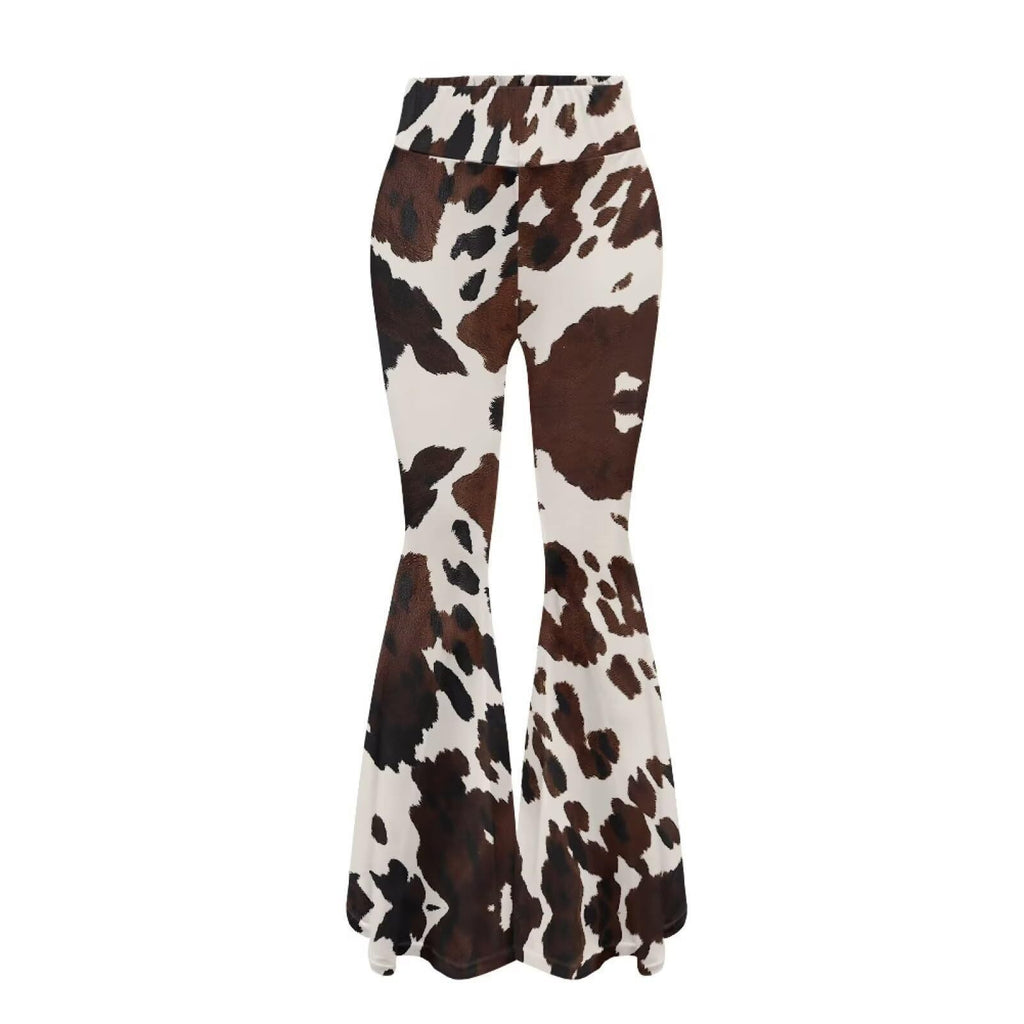 Leopard-print Hip-lifting Tight Leggings Pantalons à jambe droite