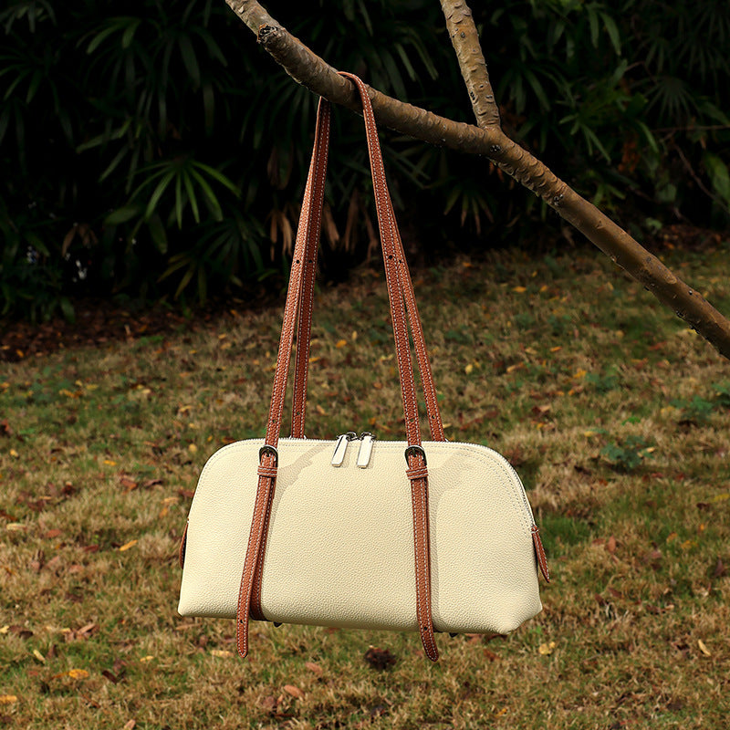 Leather véritable simple Commuter élégant sac de fourre-tout