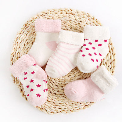 Chaussettes d'automne et d'hiver en coton pur épaissies pour enfants