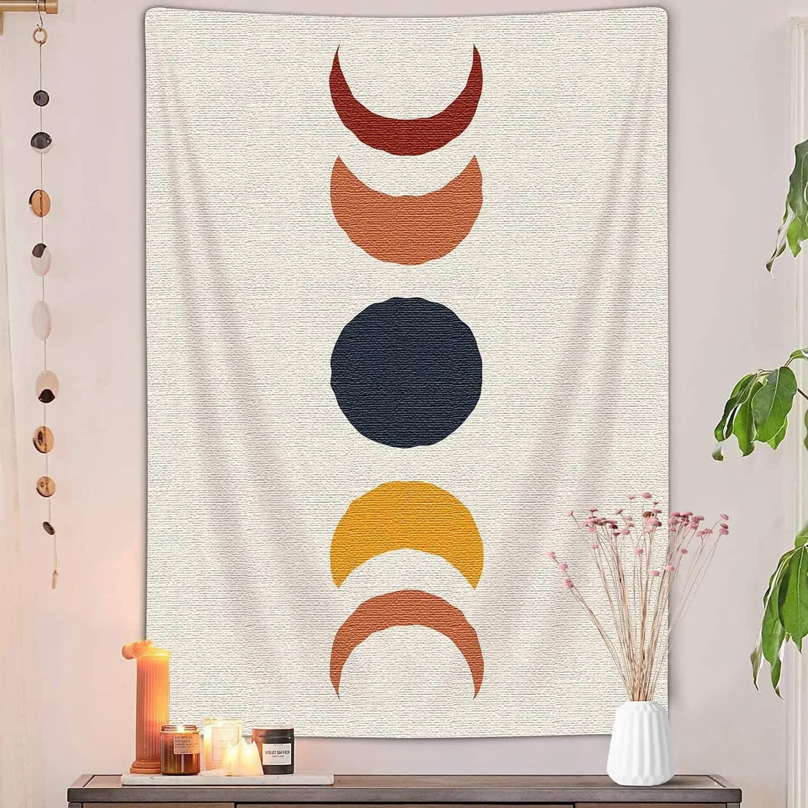Bohemian Sun Tapestry Fibre synthétique Retro Decor