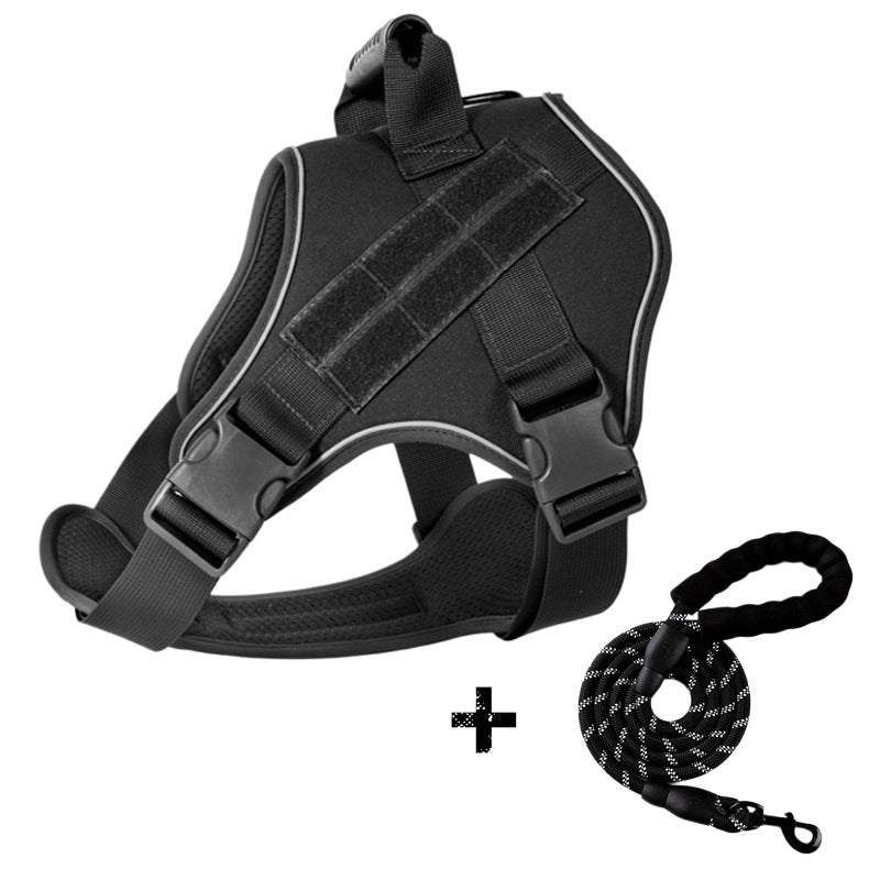 Corde de traction pour gros chiens Harnais tactique respirant