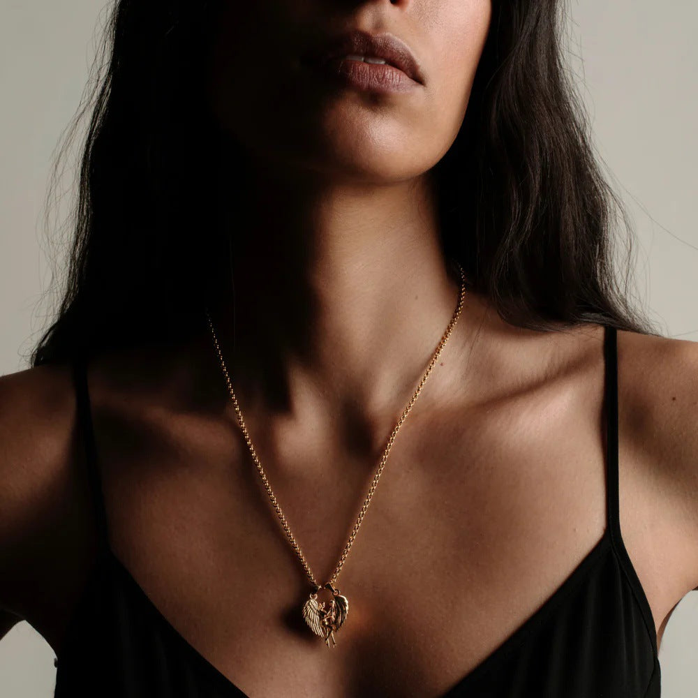 Pendentif en octagramme de clé d'Ange d'Or
