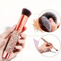 Pinceau de maquillage de luxe 10Pcs Set Diamond Rivet Pinceau de maquillage en cristal