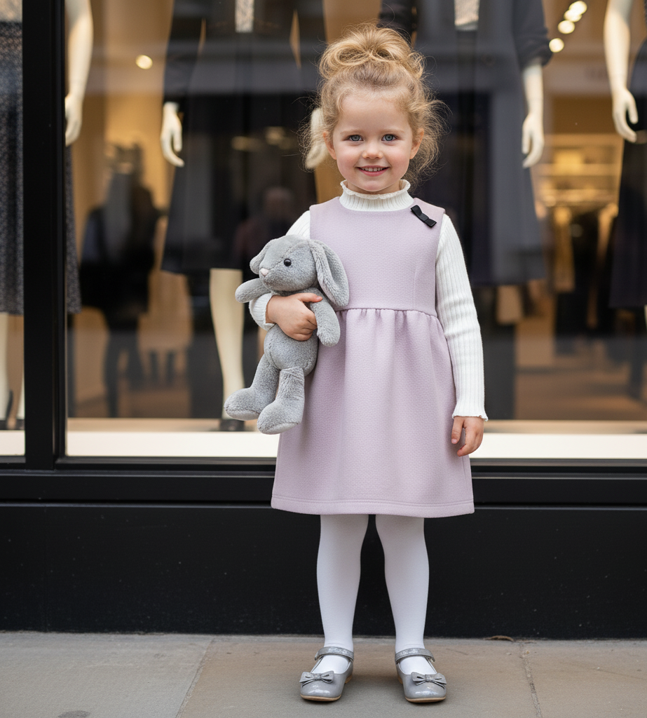 Filles Laine Vest Robe Bébé Poupée Mini Robe Enfants Vintage Printemps Outfit 2-9Y