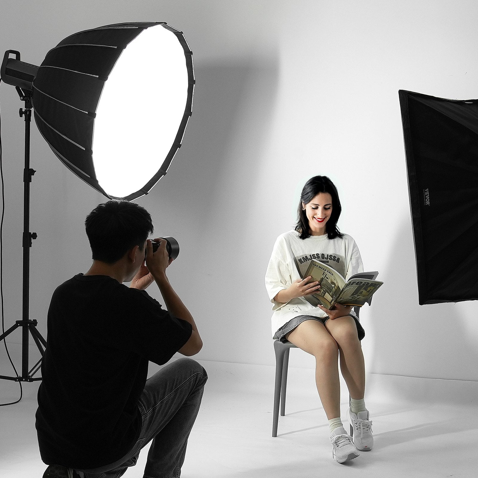 VEVOR Softbox parabolique 33 en version rapide et pli rapide et portable