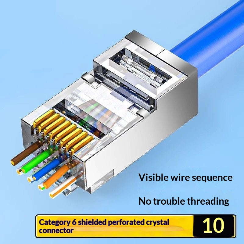Catégorie 6 Connecteur réseau RJ45 blindé Gigabit