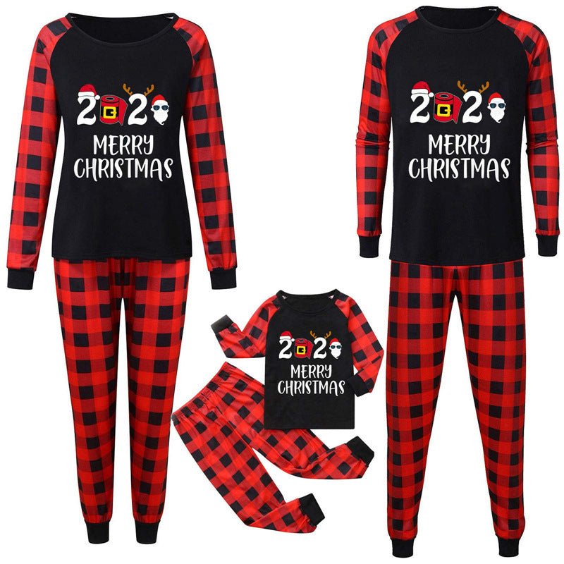 Caricature à manches longues imprimé Pyjamas de Noël Outfit parent-enfant