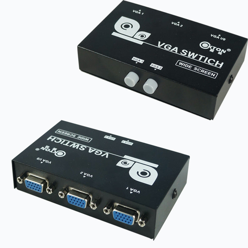 2-in-1-out VGA Host Computer Bidirectional Video Switch Share Device