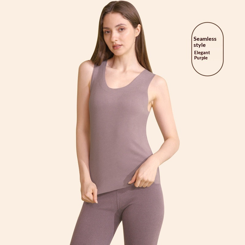 AutumnHiver Fleece-lined extra-épaisseur sans manches Base Top