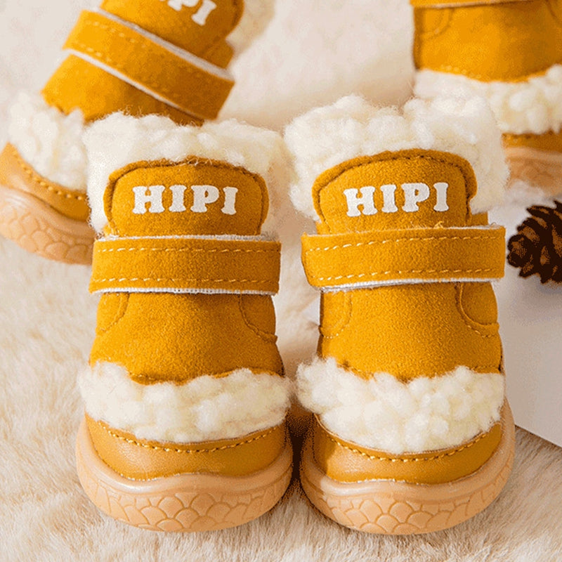 Chaussure de chien d'hiver épais anti-dérapant pluie Bottes de chiots de neige extérieur Paw protecteur de pied