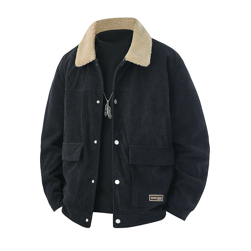 Veste de lapelle épaissie pour hommes