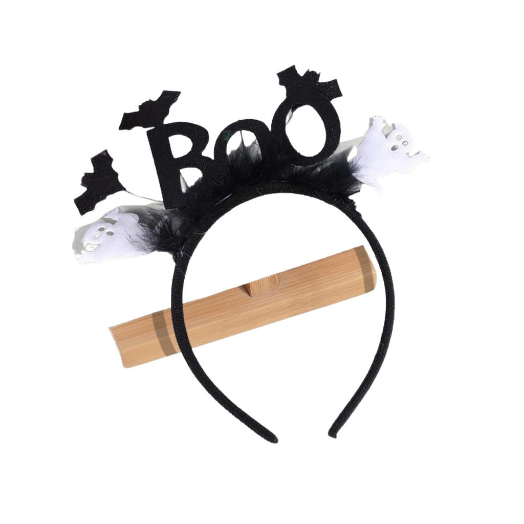 Bandeau de style foncé Mignon Ghost criant Feathered Black Bat