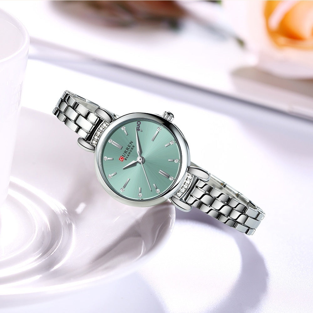 Imperméable ronde casual femmes bracelet montre