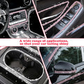 Kit d'intérieur de voiture 2 pièces avec Stickers Filet de Strass Shiny Et 1 pièce Bling Se