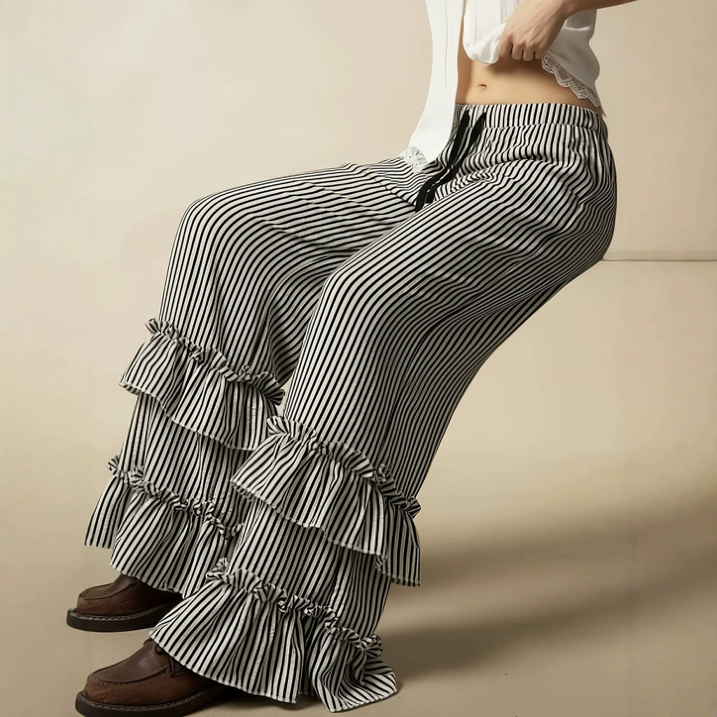 Pantalons à manches longues élastiqués pour femmes