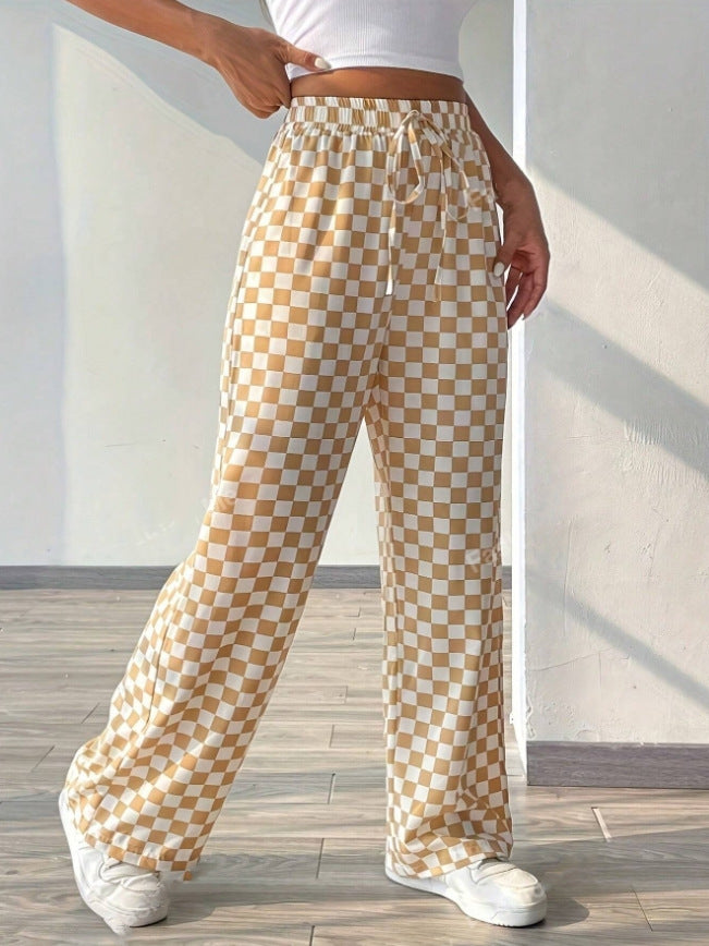 Pantalons à plis imprimés pour femmes