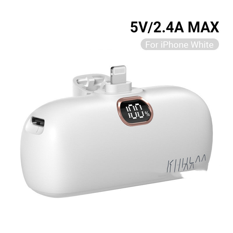 Pocket Portable Capsule Power Bank avec Interface