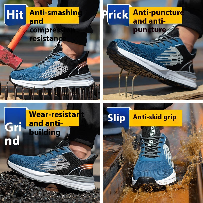 Chaussures de travail antidérapantes, résistantes à l'usure, légères et respirantes pour hommes