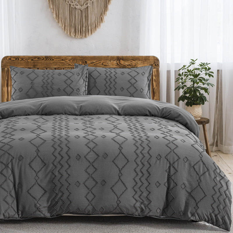Floral Diamond Wave Quilt Cover Maison Textiles Bedding