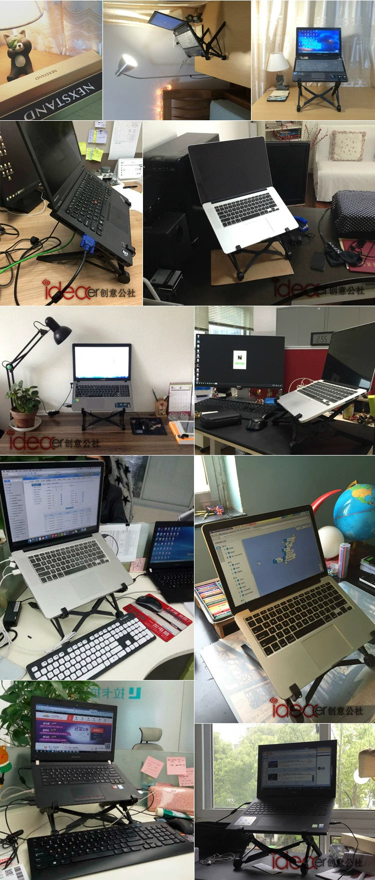 Support d'ordinateur de bureau portatif et pliable
