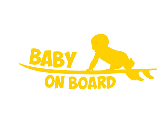 Baby Warning Skateboard Kids Sticker réfléchissant