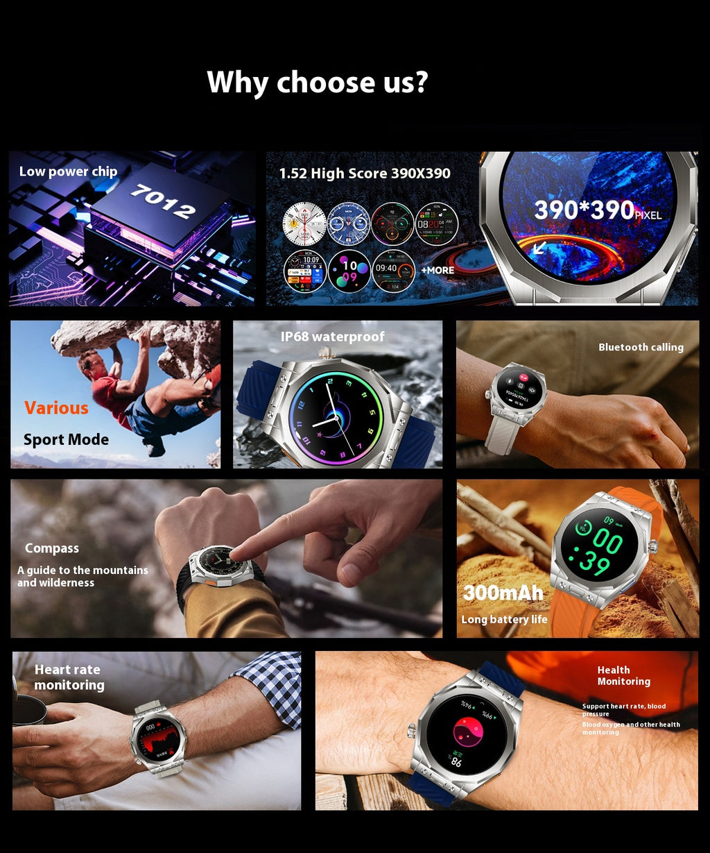 Taux réel de montre intelligente NFC Bracelet de sport de qualité trois bracelets