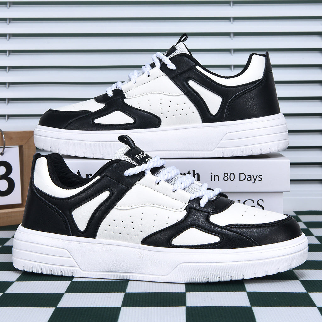 Chaussure classique de skateboard d'étudiants en blanc à bas sommet