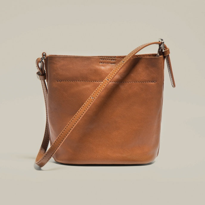 Sac à seau en cuir tannées aux légumes