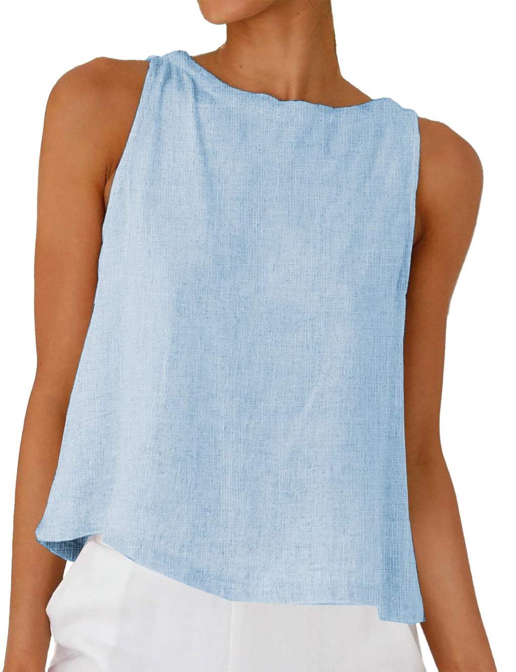 Femmes Col rond Blouse à coupe molle
