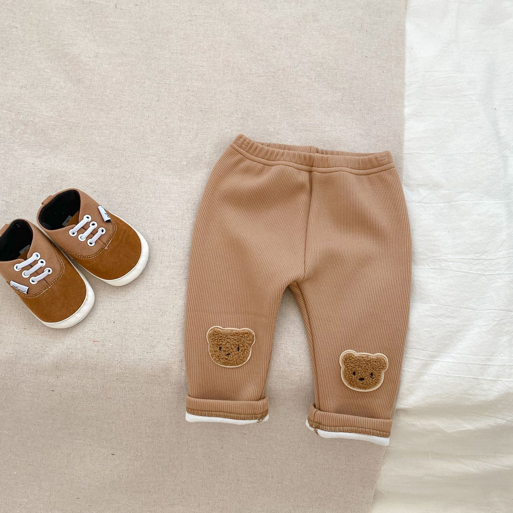 Confortable ours mignon pantalons de loisirs brodés en trois dimensions
