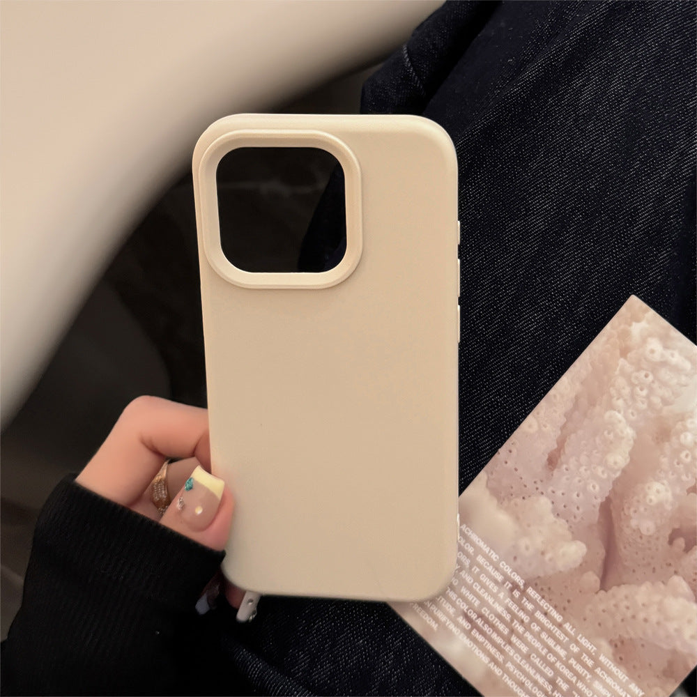 Pure couleur simple boîtier de téléphone en silicone avancé