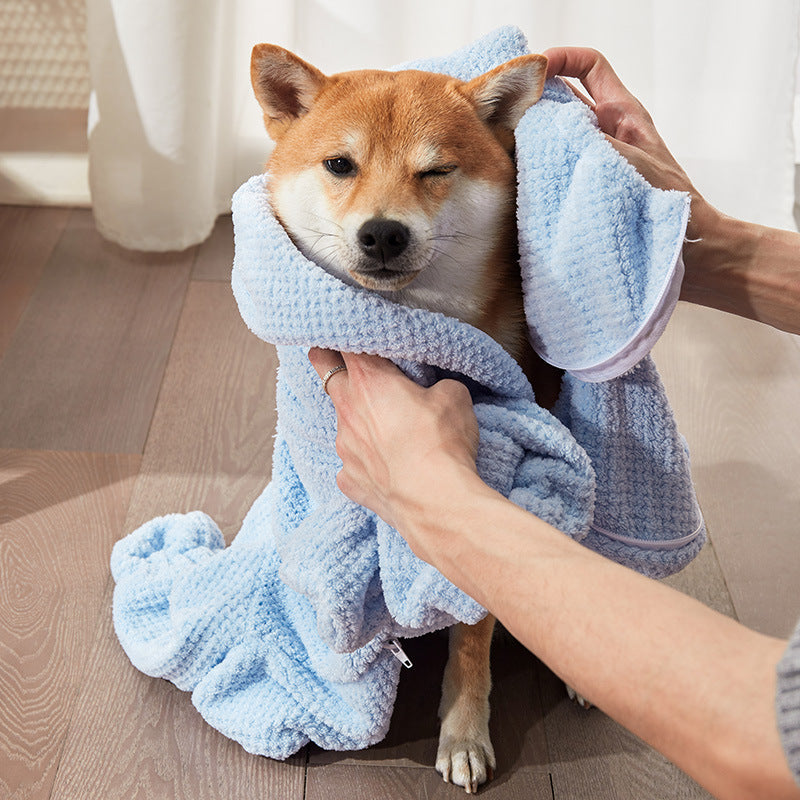 Serviette absorbante pour animaux épaississants et sèche-linge rapide