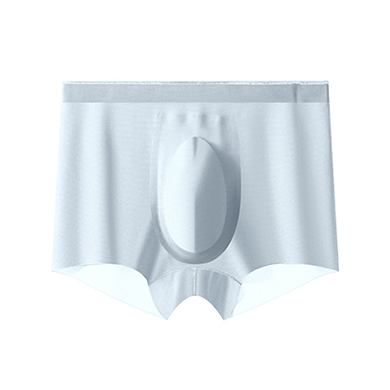 Été Rafraîchissant Respirant sous-vêtements en soie de glace homme sans couture Boxers ultra-mince Boyshorts