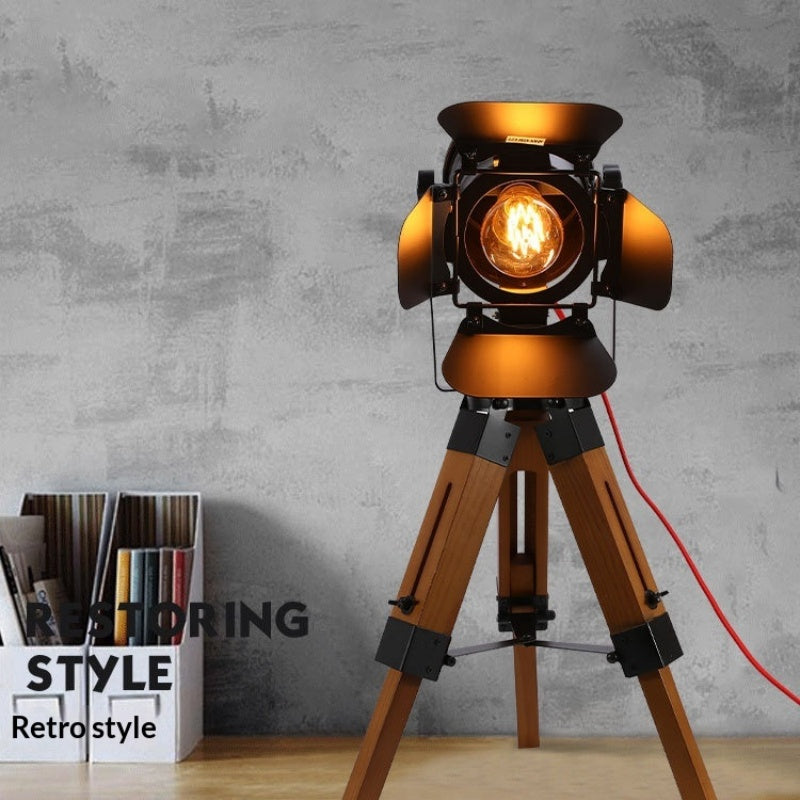 Lampe de table de remplissage en bois massif Artistique Vintage