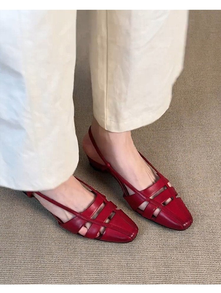 Sandales à talons à orteil fermé pour femmes