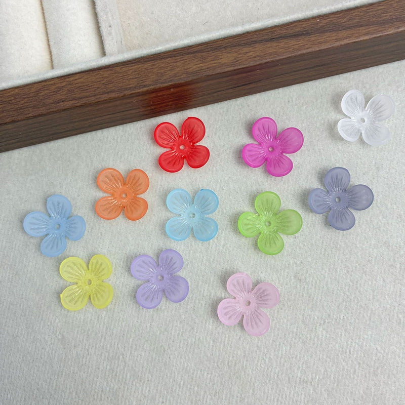 Matte 4-Petal Acrylique Bases de Blossom Translucide
