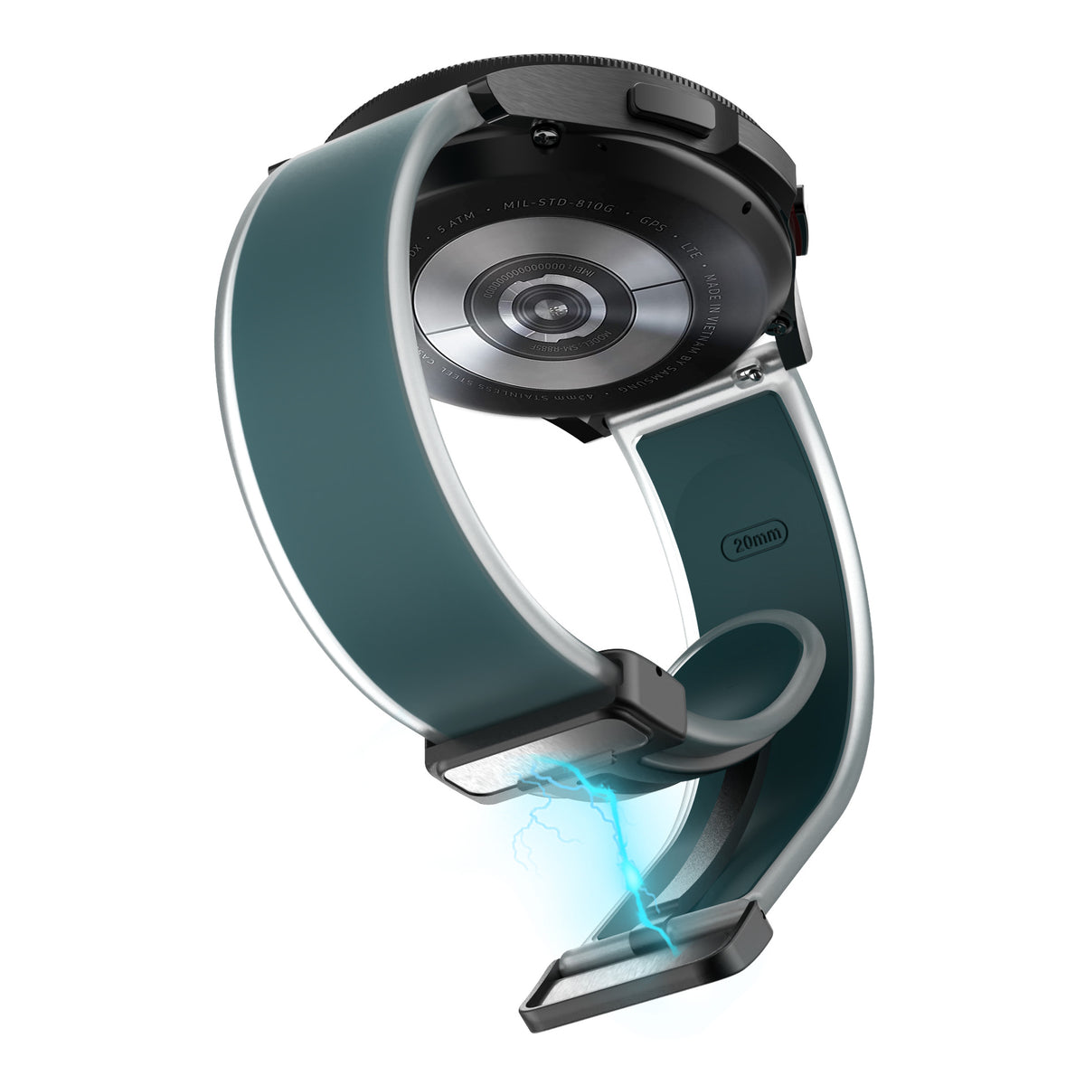 Bracelet en silicone transparent pliant magnétique universel