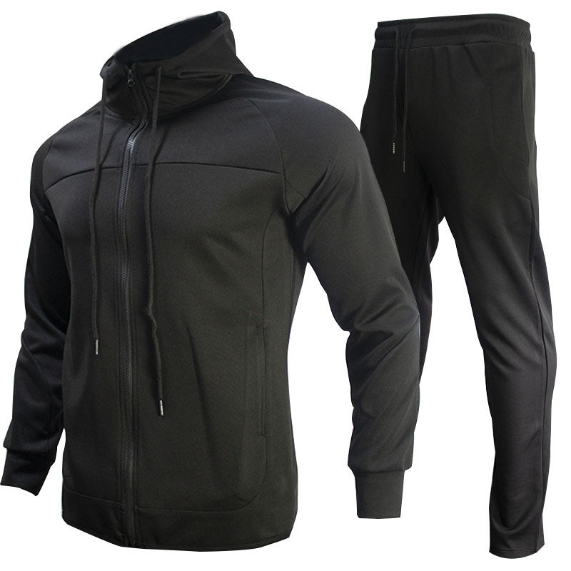 Mode homme Trendy Marque Contraste Couleur Sweatshirt Pantalons Ensemble deux pièces