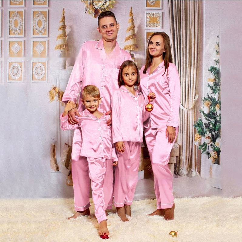 Children's long-sleeved silk pajamas