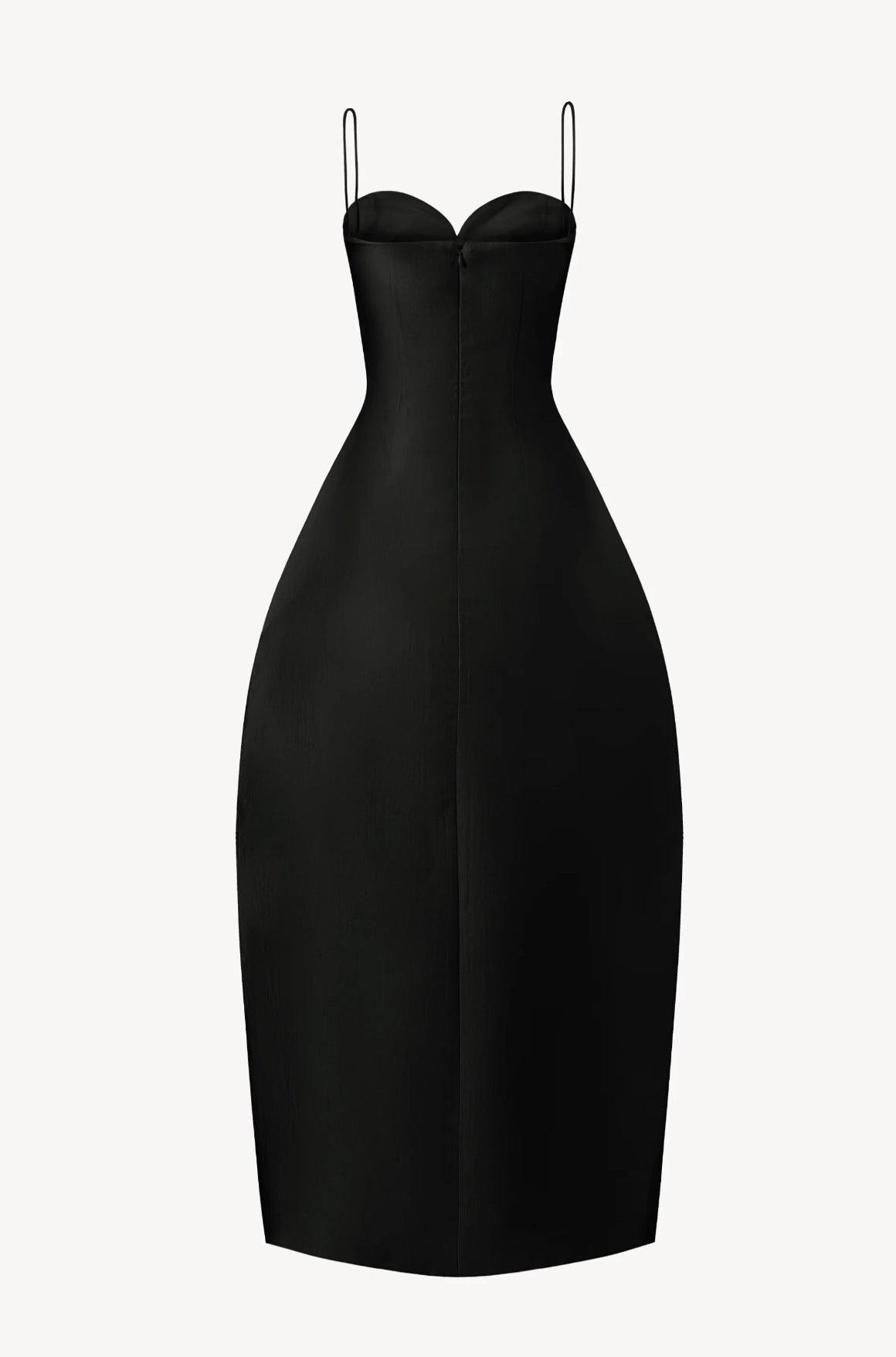Strapless Sweetheart Structured Midi Gown