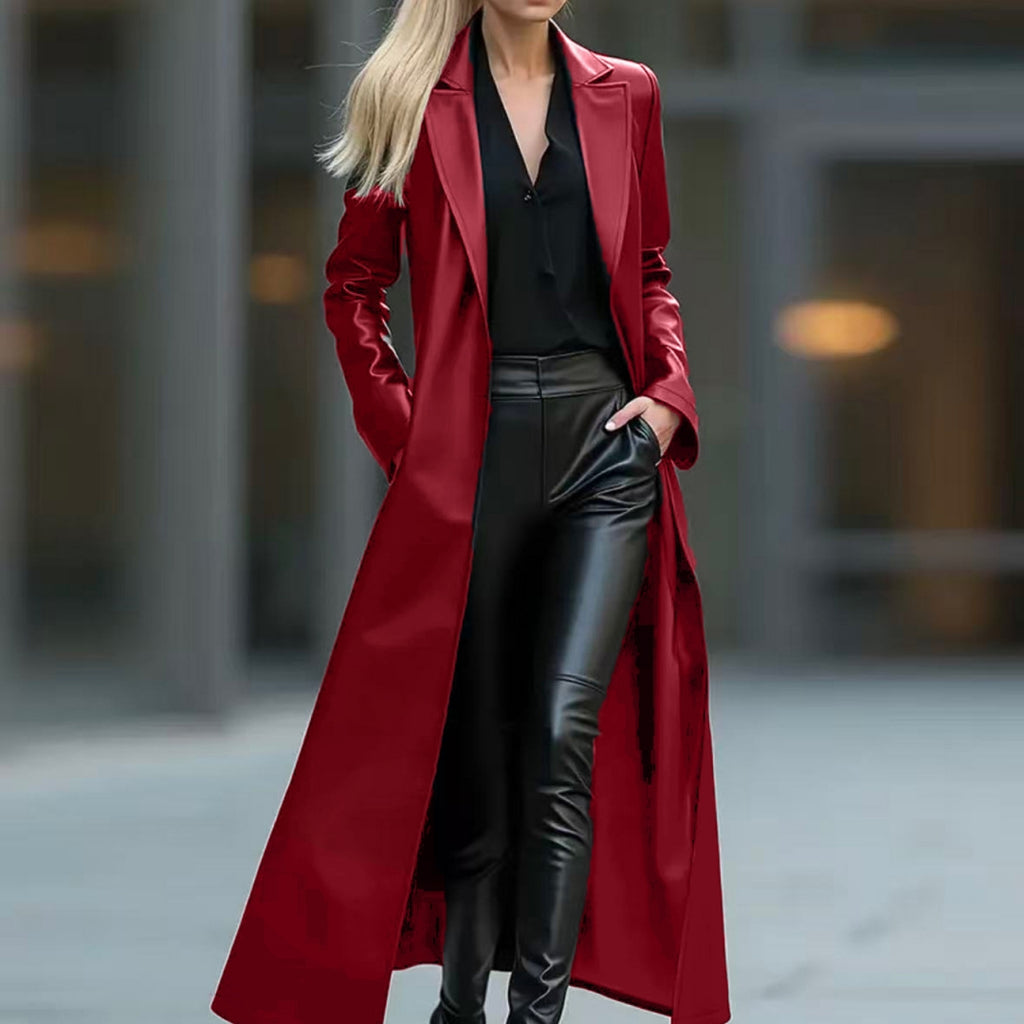 Robe en cuir long pour femmes