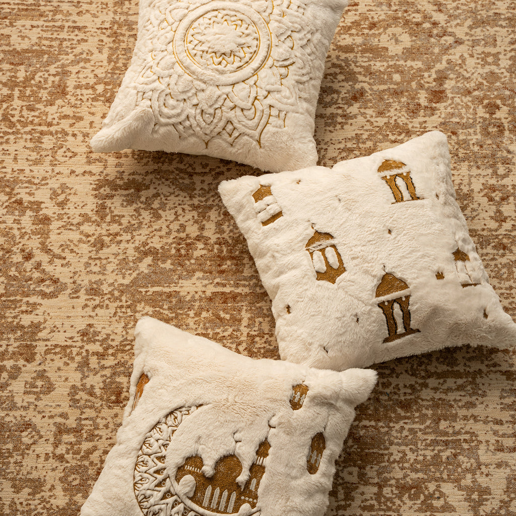 Tissu Bay Fenêtre Décor En peluche Canapé Jetez couvertures oreillers et housses de coussin