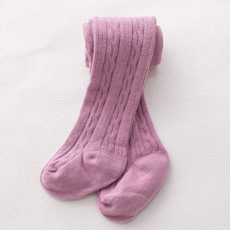 Pantyhose de mode simple pour bébé en coton