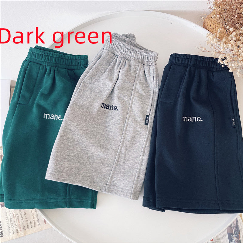 Été Coton Garçons Casual Ceinture élastique Short